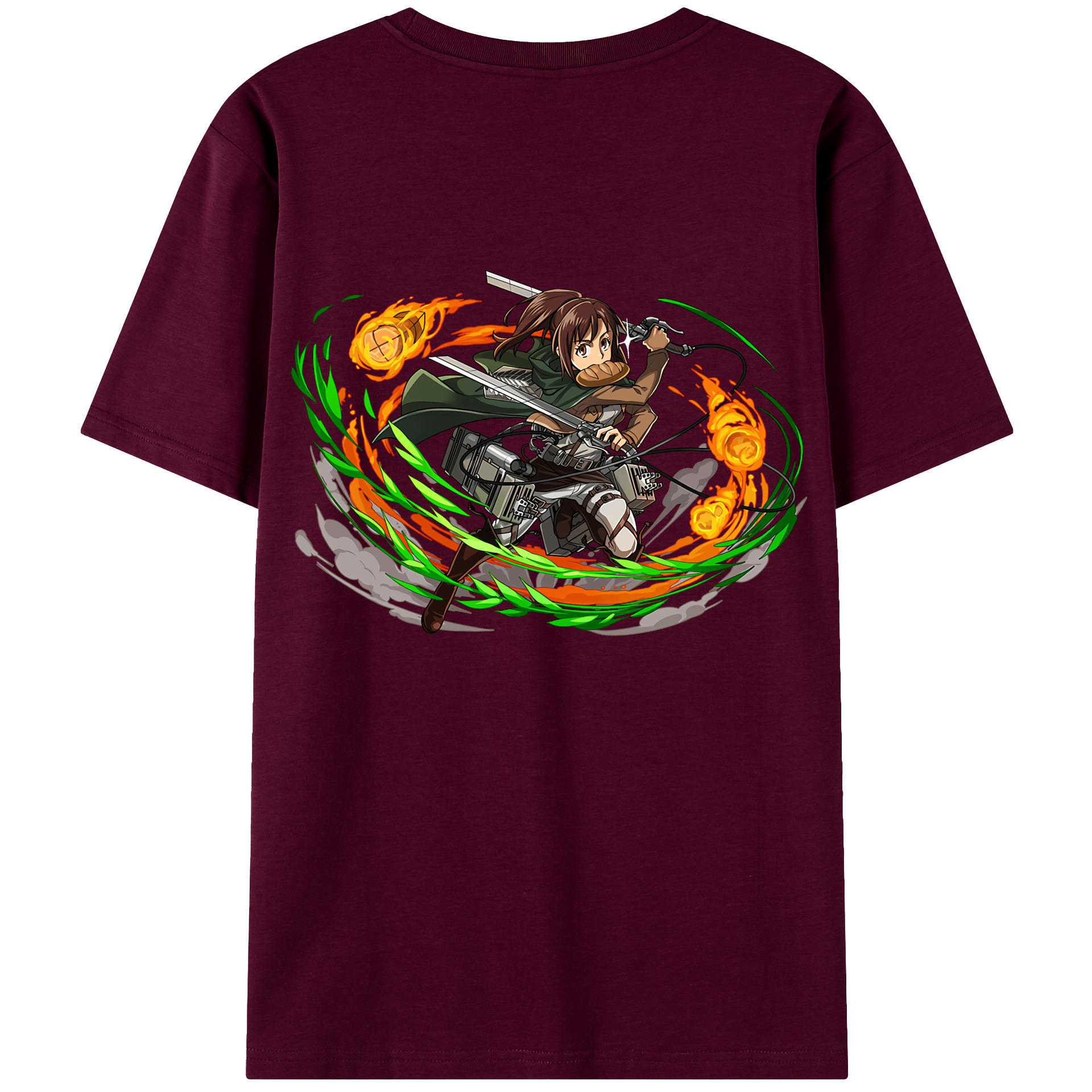 （画像用） 進撃の巨人 サシャ·ブラウス Attack on Titan Sasha Blaus レディース半袖Tシャツ(バックプリント)